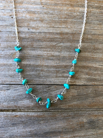 Wire Wrapped Turquoise Necklace