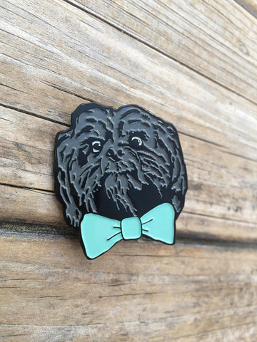 Bow Tie Dog Enamel Pin