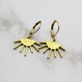 Brass Sun Earrings