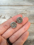 Silver Druzy Earrings