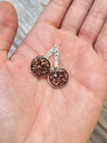 Champagne Glitter Druzy Earrings