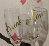 Vinyl Decals for Champagne Glasses
