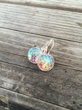 White Mermaid Scale Earrings