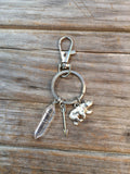 Bear and Arrow Crystal Keychain
