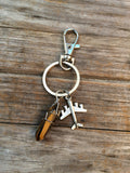 Airplane Crystal Keychain