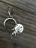 Wild and Free Bear Charm Keychain