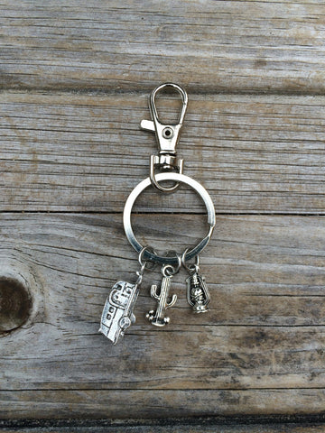 Travel Camper Charm Keychain