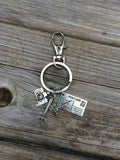 Travel Postcard Charm Keychain