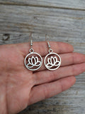Lotus Circle Earrings