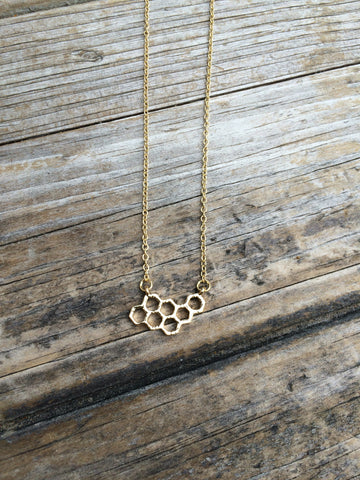Gold Honeycomb Necklace