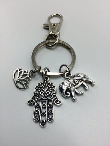 Hamsa Charm Keychain