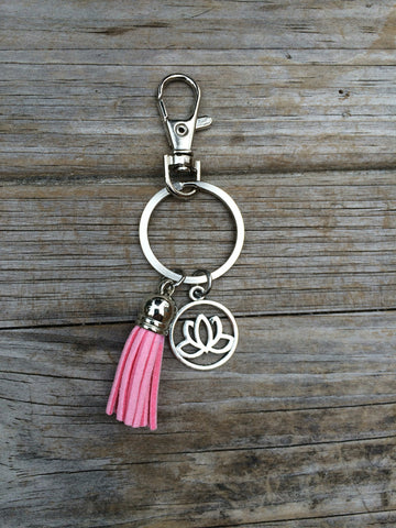Lotus Tassel Keychain