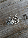 Lotus Circle Earrings