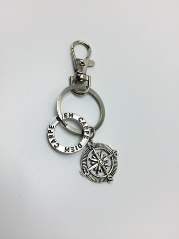 Carpe Diem Charm Keychain