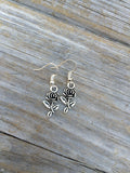 Rose Charm Earrings