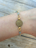 Light Blue Beaded Boho Bracelet
