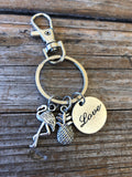 Pineapple Flamingo Keychain