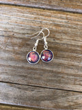 Blue Fire Druzy Fishhook Earrings