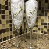 Vinyl Decals for Champagne Glasses