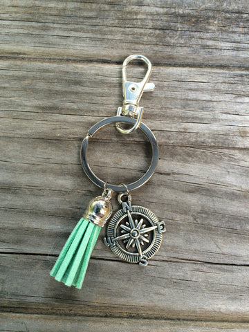 Compass Tassel Keychain