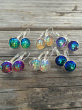 White Mermaid Scale Earrings