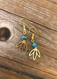 Turquoise Leaf Earrings