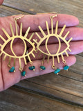 Turquoise Seeing Eye Earrings