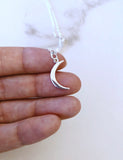 Dainty Silver Moon Necklace
