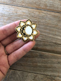 Gold Moon Mandala Enamel Pin