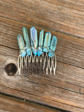 Blue Aura Crystal Hair Comb