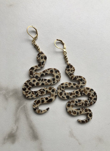 Spotted Snake Earrings