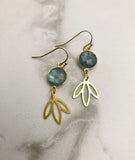 Floral Labradorite Earrings
