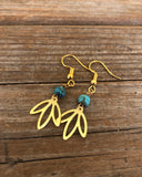 Turquoise Leaf Earrings