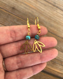 Turquoise Leaf Earrings