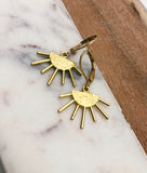 Brass Sun Earrings