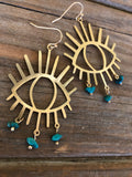 Turquoise Seeing Eye Earrings