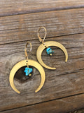 Turquoise Moon Earrings