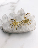 Brass Sun Earrings
