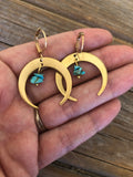 Turquoise Moon Earrings