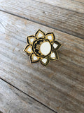 Gold Moon Mandala Enamel Pin