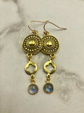 Long Labradorite Earrings