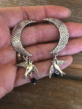 Onyx Bird Moon Earrings
