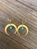 Turquoise Moon Earrings