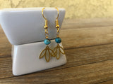 Turquoise Leaf Earrings