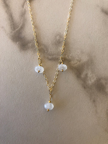 3 Moonstone Necklace