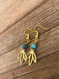 Turquoise Leaf Earrings