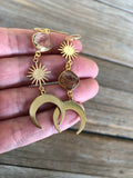 Celestial Copper Moon Earrings