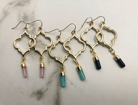 Crystal Clover Earrings