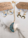 Celestial Copper Moon Earrings