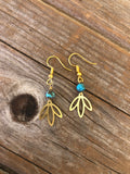 Turquoise Leaf Earrings